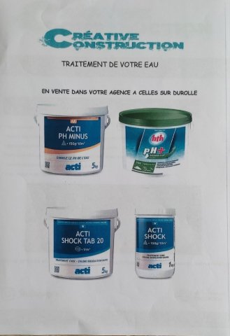 Vente de produits de chimie pour l'entretien de vos bassins à Thiers