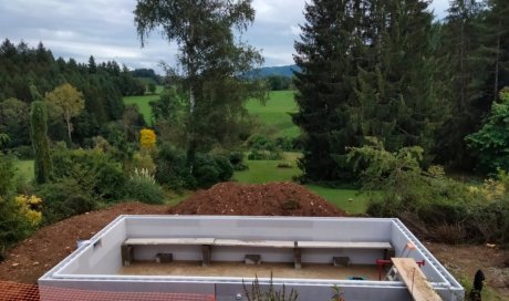 Piscine 9x4 en cours de construction à Celles sur Durolle